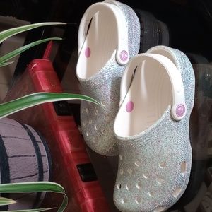 Glitter Crocs Size J3